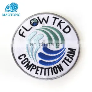 Wholesale Custom High Quality Cheap Embroidery Patches Emblems Iron on thumbnail-1