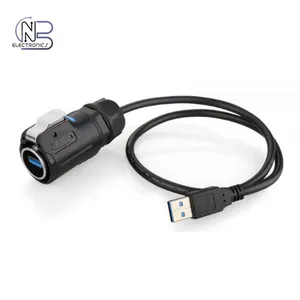 UL Fireproof and IP67 Waterproof Data USB 2.0 3.0 Connector for Data Transmission Equipment thumbnail-1