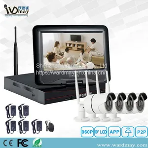 4CH Wireless WiFi IP Camera Security Recording System CCTV for Home Security Built-in 10 Inch thumbnail-1