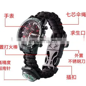 China Factory Paracord Watch Survival Watch Multifunctional Sport Watch thumbnail-1