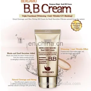 Whitening + Anti Wrinkle + Sun Block Triple Function : Bergamo Magic Snail BB Cream 50ml, SPF50+++ Made in KOREA thumbnail-1