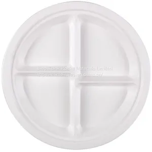 Unbreakable Four-section Melamine Divided Food Tray Dinner Plate thumbnail-1