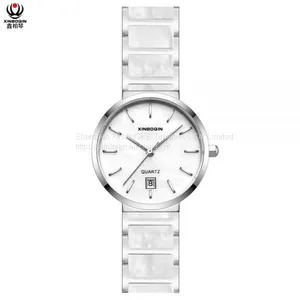 XINBOQIN Factory Original Brand Luxury Custom LOGO Latest Model Quartz Waterproof Acetate Women's Watch thumbnail-1