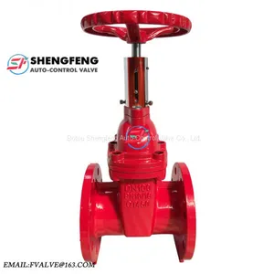 Cast Iron DN100 QT450 GGG50 PN16 Fire Signal Flanged Gate Valve thumbnail-1