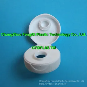 38mm White Ribbed Flip Top Caps,38-400 thumbnail-5