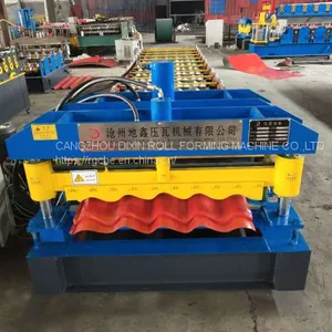 Color Steel Glazed Tile Making Machine/glaze Tile Metal Roof Roll Forming Machine thumbnail-5