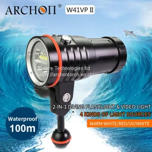 ARCHON D35VPII & W41VPII Diving Video & Spot Light Scuba Diving Torch LED Flashlight thumbnail-1