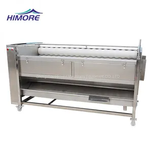 Automatic Ginger Sweet Potato Washing Peeling Machine With Brush Roller Cleaning thumbnail-1