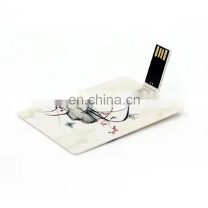 Christmas Gifts Custom Logo Promotional Thin Blank Visa Business Credit Card Usb Flash Drive thumbnail-1