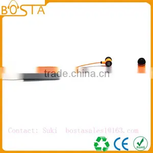 Sports Sweat-proof Wholesale Shiny Orange Soft Ruberized String Bluetooth Earphones thumbnail-5