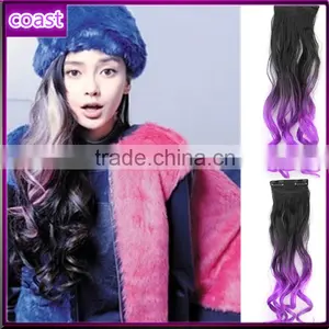 Cheap Fashion Europe Ombre Curly Synthetic Two Tone Hair Extension thumbnail-1