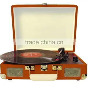 Hot Sale USB Bluetooth Vinyl Suitcase Style Turntable Record Player Home Turntable Vinyl Player thumbnail-1