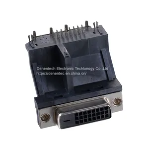 Denentech DVI Dual Port DVI 24+1 High Type Right Angle Connector thumbnail-1