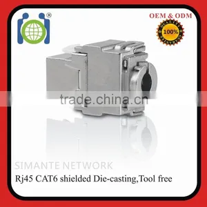 RJ45 CAT6 Tooless Shielded Modular Jack thumbnail-3