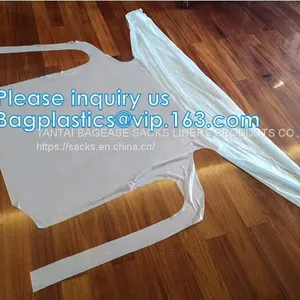 Disposable CPE Plastic Gown/Plastic Coat Elastic Cuff/Thumb Cuff,disposable Hospital CPE Isolation Gown /protection Gown thumbnail-5