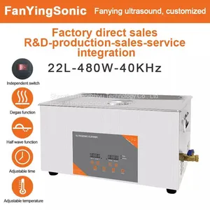 FanYing Ultrasonic Cleaner 22L 900W Digital Timer Adjust Temperature Degas For Bath Jewelry Glasses Watch Industrial Parts thumbnail-3