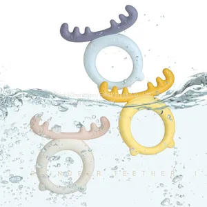 Silicone Deer Shape Toothbrush Chew Teether Toy thumbnail-5
