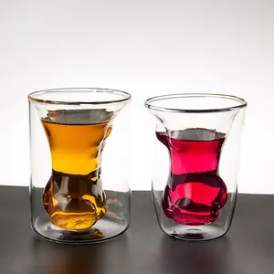 Household High Borosilicate Double Glass Cup High Temperature Resistant Wave Cup thumbnail-2