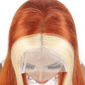 Ginger Blonde Lace Front Wig Straight Hd Lace Frontal Wig 613 Colored Human Hair Wigs 13X4 Ginger Lace Front Wig thumbnail-5