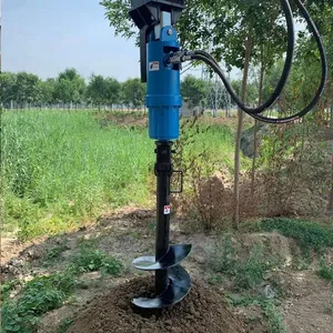 3.5 Ton Hydraulic Excavator Attachments Earth Auger Drill Borehole Attachment Application Well Drill thumbnail-2