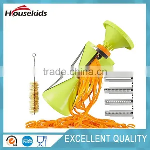 4-Blade Vegetable Spiral Slicer Kitchen Cutter Peeler Set thumbnail-3