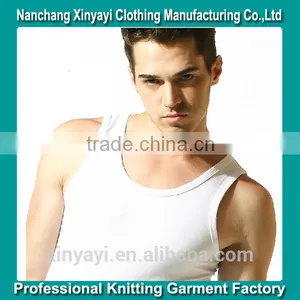 Lycra White Color Slim Tank Top for Men Made in China thumbnail-1