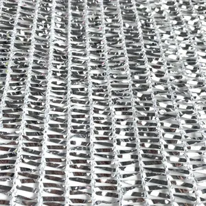 Silver Color Light Diffusing Aluminum Net Shade Cloth Sun Shade Netting Shade Mesh for Summer Outdoor Use thumbnail-3