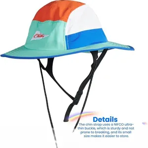 Fisherman Style Sun Hat for Outdoor Camping, Surfing & Vacations - Wide Brim, UV Protective, Anti-Slip Turquoise thumbnail-1