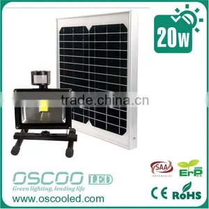 SAA 20W Solar Panel Portable Motion Sensor Rechargeable Led Solar Flood Light thumbnail-2