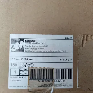 3m7446 Nylon Coarse Scouring Pad, for Metal, Woodworking and Plastic Polishing, 150 Grit thumbnail-1
