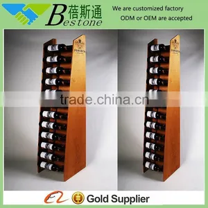 Small Elegant Wooden Red Wine Bottle Display Rack for Supermarket thumbnail-1