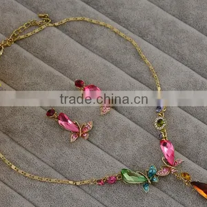 Classic Wholesale Fashion Jewelry Handmade Mix Color Crystal Jewelry Set thumbnail-4