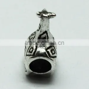 Lead Free Nickle Free Zinc Alloy Pdora Deerlet Shape Jewelry Hole Beads for Bracelets and Necklaces thumbnail-2