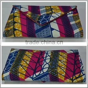 China Hot Selling Women African Wax Prints Fabric Clutch Bag thumbnail-2