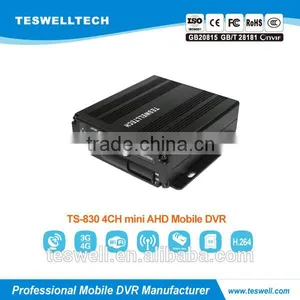 Teswell 4ch 3G GPS WIFI AHD 720P Mobile Dvr Mini SD Card Mdvr Streaming Video Mdvr thumbnail-1