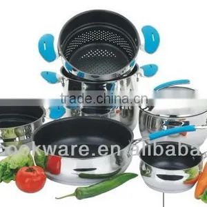 10pcs Stainless Steel Cookware+steamer Set thumbnail-1