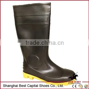 Pvc High Acid-proof Rain Boots for Men/Steel Toe Trooper Motorcycle Boot thumbnail-1
