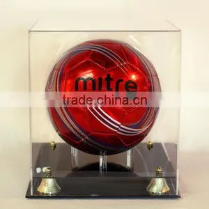 Soccer Ball Display Case Full Size 85% UV Filtering Acrylic Memorabilia Collectible Showcase With Clear Pegs to Hold Soccer Ball thumbnail-1