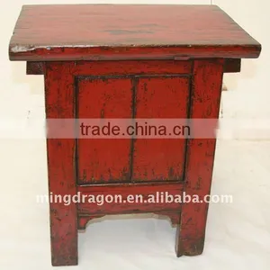 Chinese Antique Red Two Door Small Bedside Cabinet 50*37*56cm thumbnail-1