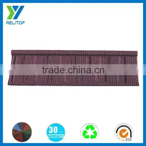 Good Selling Stone Shingle Colored Coated Metal Roof Tile thumbnail-1
