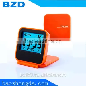 Fancy Colorful Advertising Desk Mini Low Light Alarm Clock With Thermometer Alarm Snooze /Electronic Items Manufacturer thumbnail-1