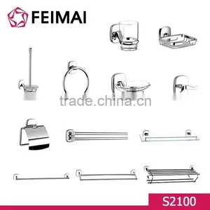 Double Brass Zinc Alloy Wall Mounted Towel Robe Hook thumbnail-2