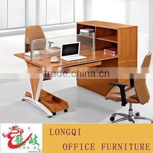 High Quality Modern Style Two People Seats Wooden Office Workstation M6580 thumbnail-1