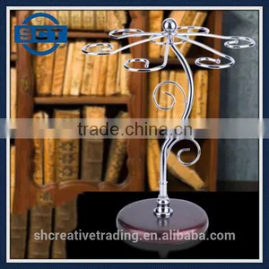 Elegant Red Wine Rack Glass Holder With Tree of Life Style thumbnail-3