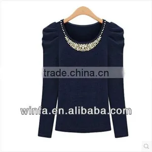 Spring 2014 Fashionable Shaped Ladies Crochet Sweater With Round Neck thumbnail-3