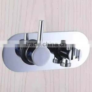 Brass Shower Tap With Holder, Chrome Finsih and Wall Mounted thumbnail-1