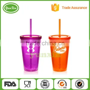 16OZ BPA Free Double Wall Plastic Tumbler Cup thumbnail-1