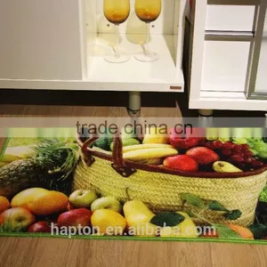 50*80cm Loop Pile Printing Carpet With Anti-slip Backing Latex/tpr Fluit Design Nylon Printing Mat thumbnail-4