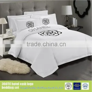 Embroidery Bed Sheet Luxury Hotel Bedding 100% Cotton Manufacturer in China thumbnail-1