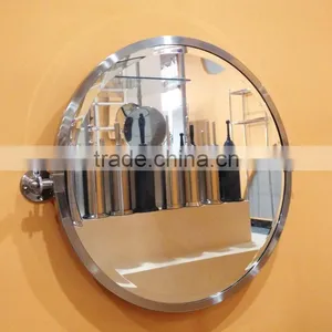 Polished Modern Style Bathroom Frame Round Wall Mounted Swivel Wall Mirror thumbnail-1